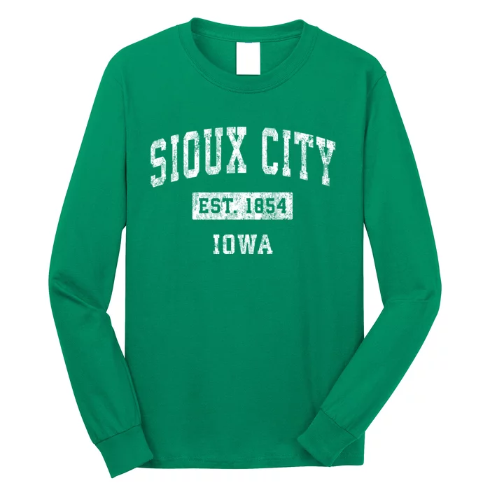 Sioux City Iowa Ia Vintage Established Sports Design Long Sleeve Shirt