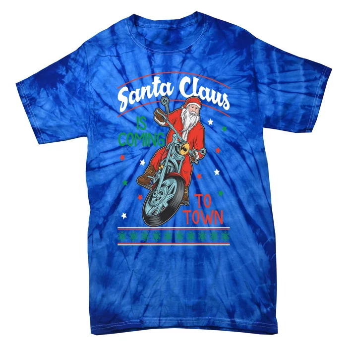 Santa Claus Is Coming Gift Tie-Dye T-Shirt