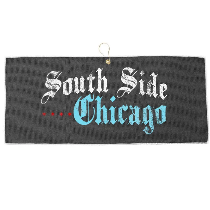 Southside Chicago Il Vintage Distressed Large Microfiber Waffle Golf Towel