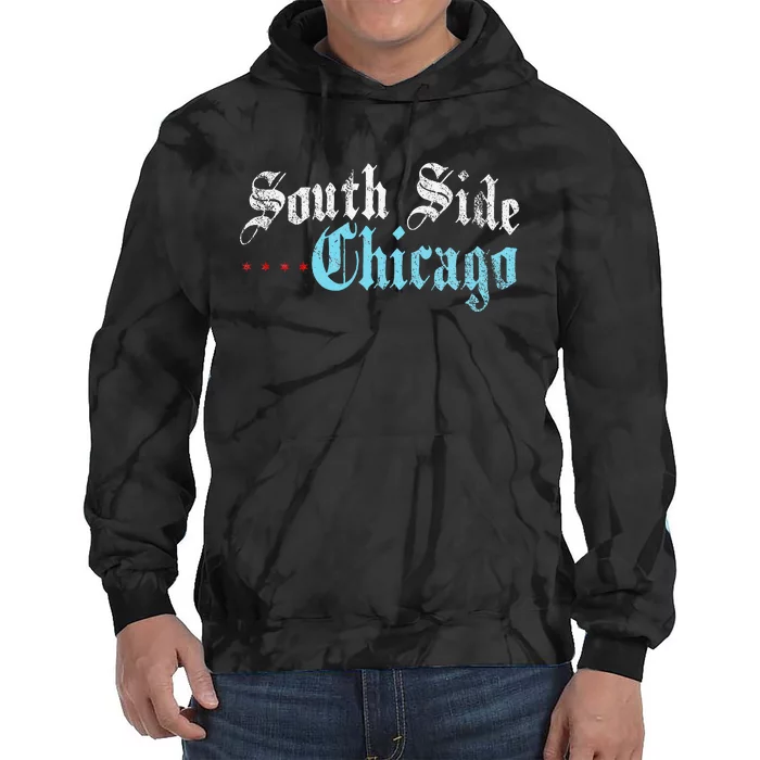 Southside Chicago Il Vintage Distressed Tie Dye Hoodie