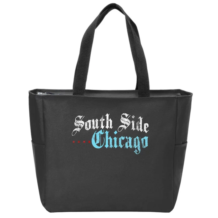 Southside Chicago Il Vintage Distressed Zip Tote Bag