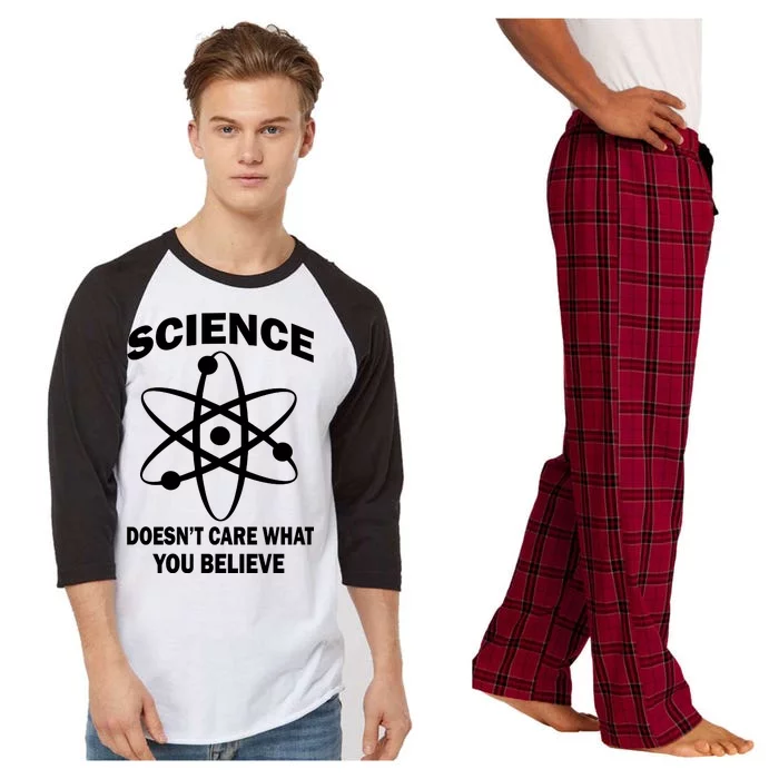 Science Doesn't Care What You Believe Atom Raglan Sleeve Pajama Set