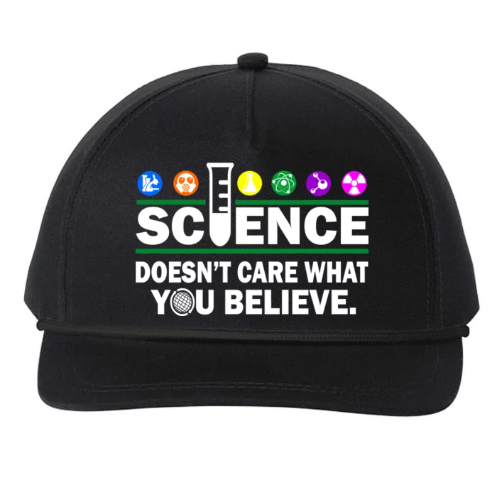 Science Doesn't Care What You Believe Saying Snapback Five-Panel Rope Hat