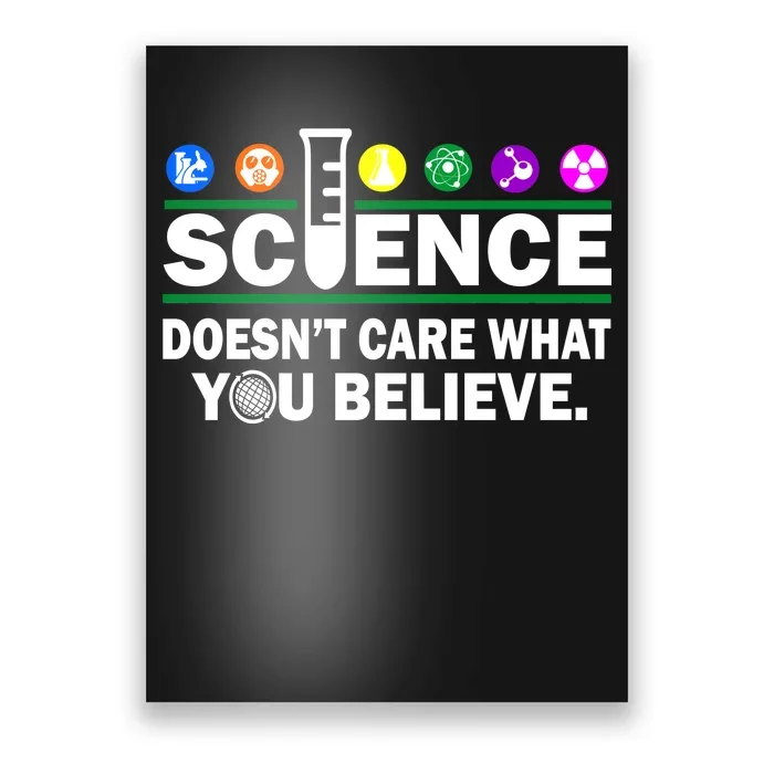 Science Doesn't Care What You Believe Saying Poster