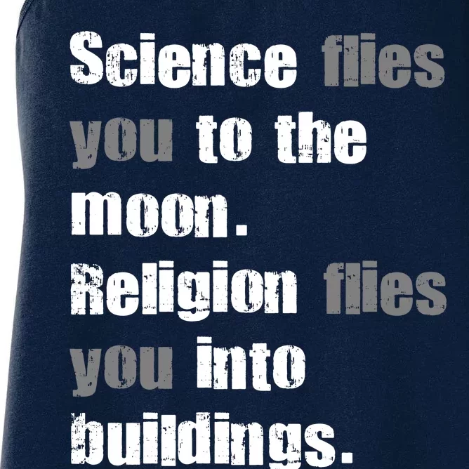 Science Flies You To The Moon Women's Racerback Tank