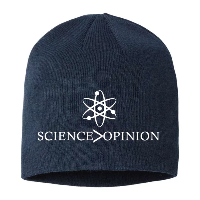 Science is Greater Than Opinion 8 1/2in Sustainable Knit Beanie