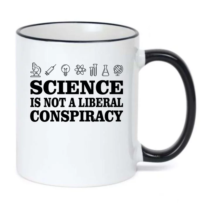 Science Is Not A Liberal Conspiracy Black Color Changing Mug