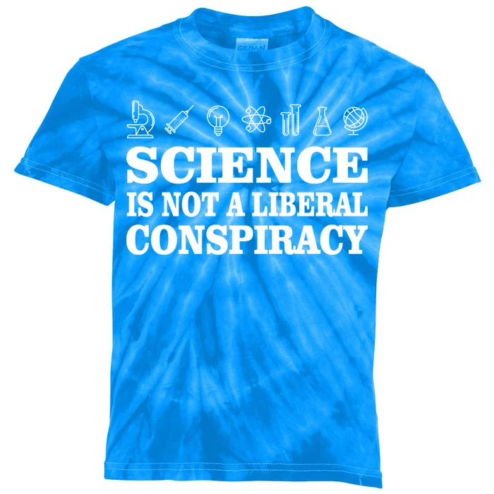 Science Is Not A Liberal Conspiracy Kids Tie-Dye T-Shirt