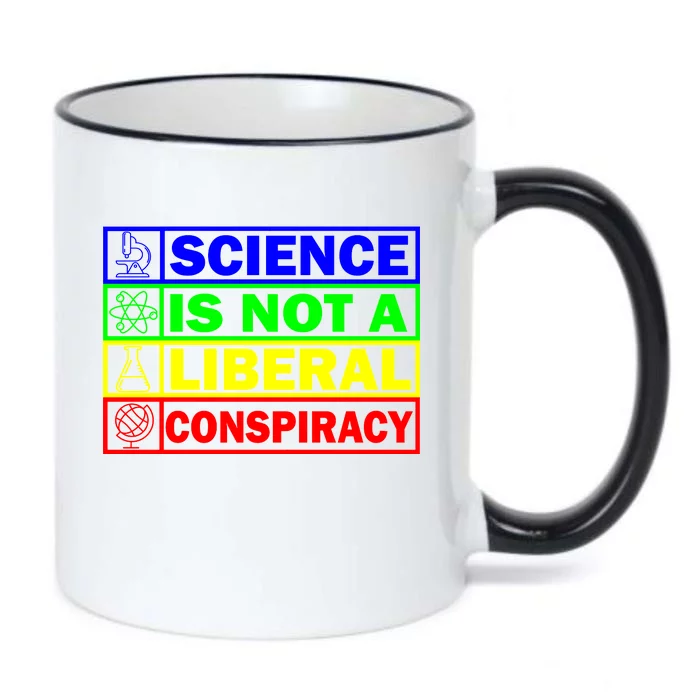 Science Is Not A Liberal Conspiracy Funny Black Color Changing Mug