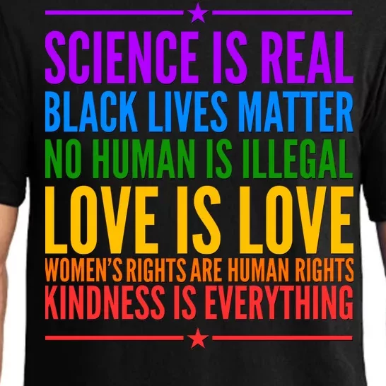 Science Is Real Black Lives Matter Love Is Love Pajama Set