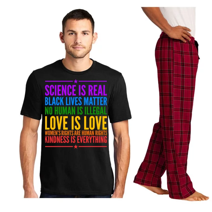 Science Is Real Black Lives Matter Love Is Love Pajama Set