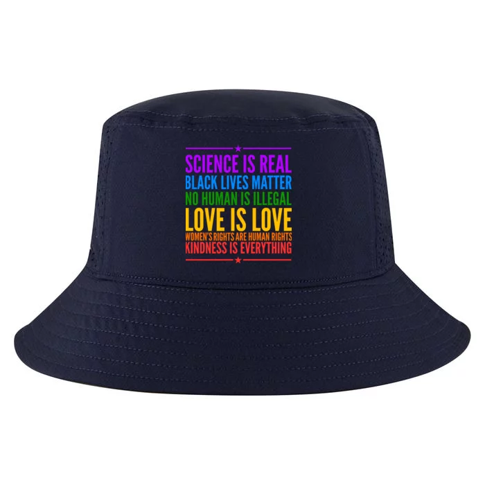 Science Is Real Black Lives Matter Love Is Love Cool Comfort Performance Bucket Hat