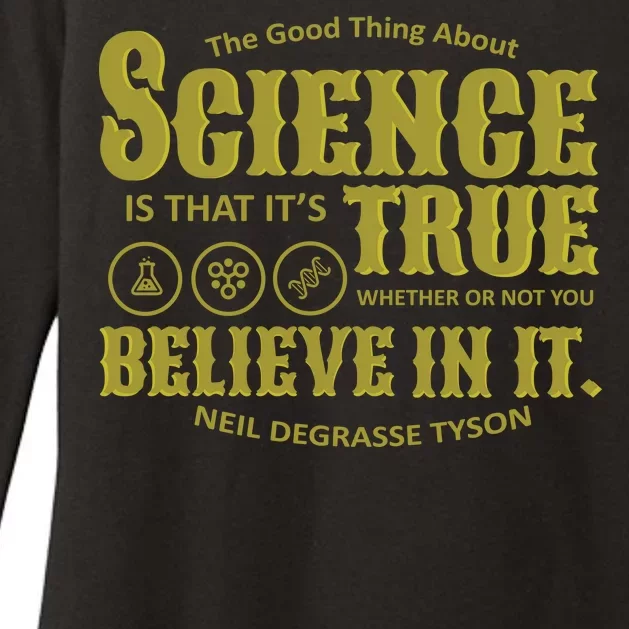 Science Is True Whether You Believe It or Not Womens CVC Long Sleeve Shirt