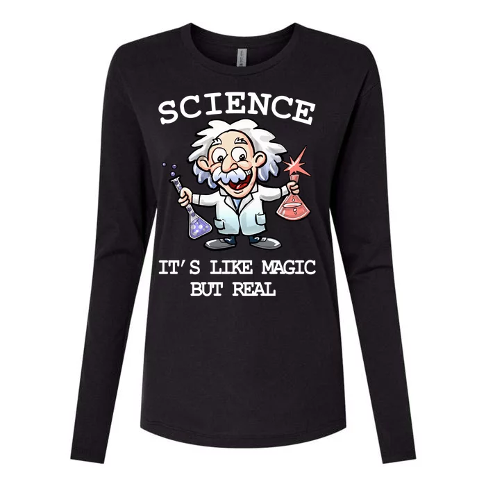 Science It's Like Magic But Real Womens Cotton Relaxed Long Sleeve T-Shirt