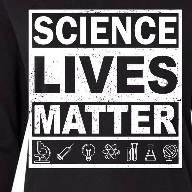 Science Lives Matter Womens Cotton Relaxed Long Sleeve T-Shirt