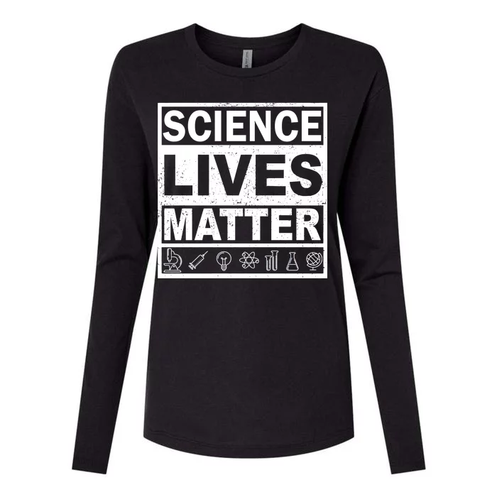 Science Lives Matter Womens Cotton Relaxed Long Sleeve T-Shirt