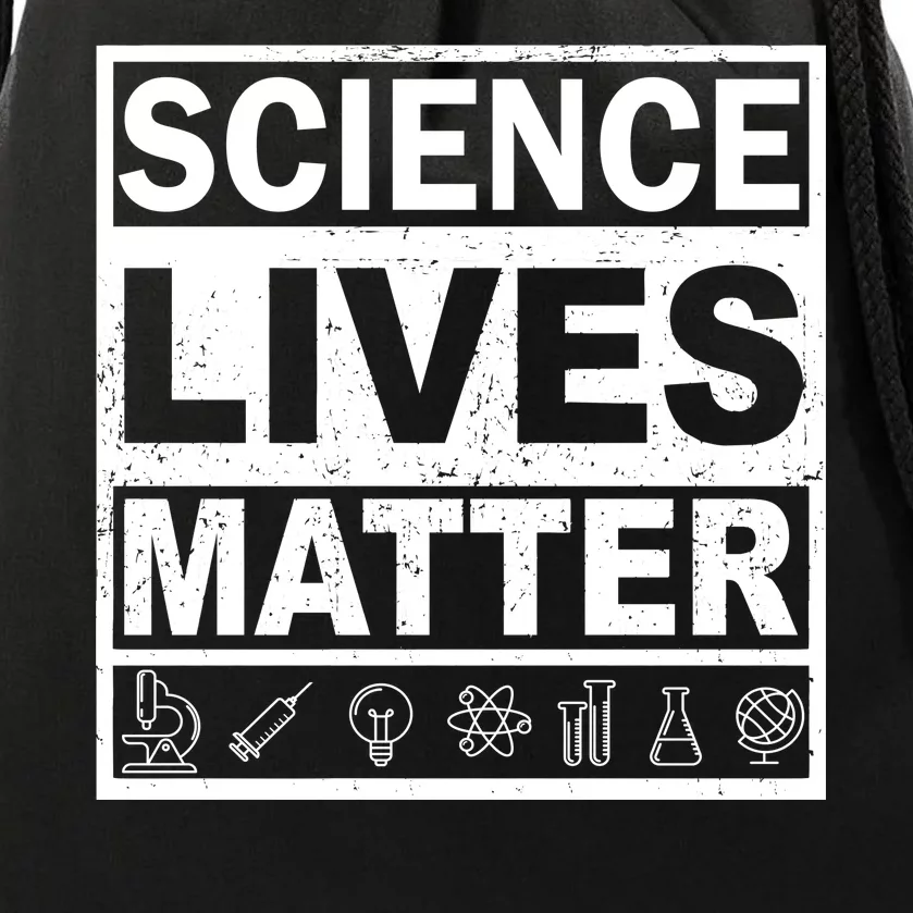 Science Lives Matter Drawstring Bag