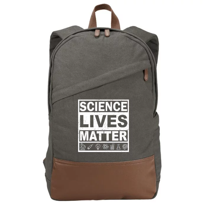 Science Lives Matter Cotton Canvas Backpack