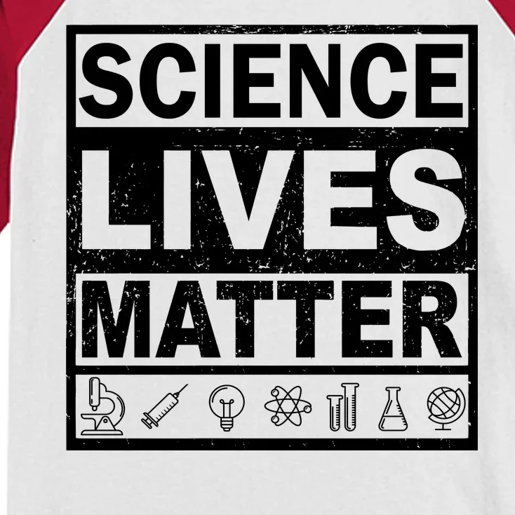 Science Lives Matter Kids Colorblock Raglan Jersey