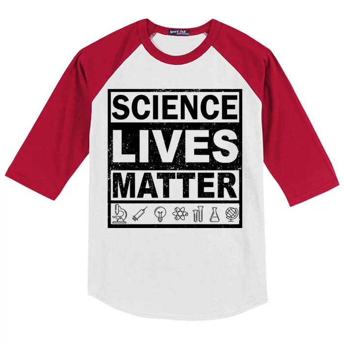 Science Lives Matter Kids Colorblock Raglan Jersey