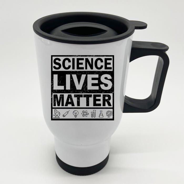 Science Lives Matter Front & Back Stainless Steel Travel Mug