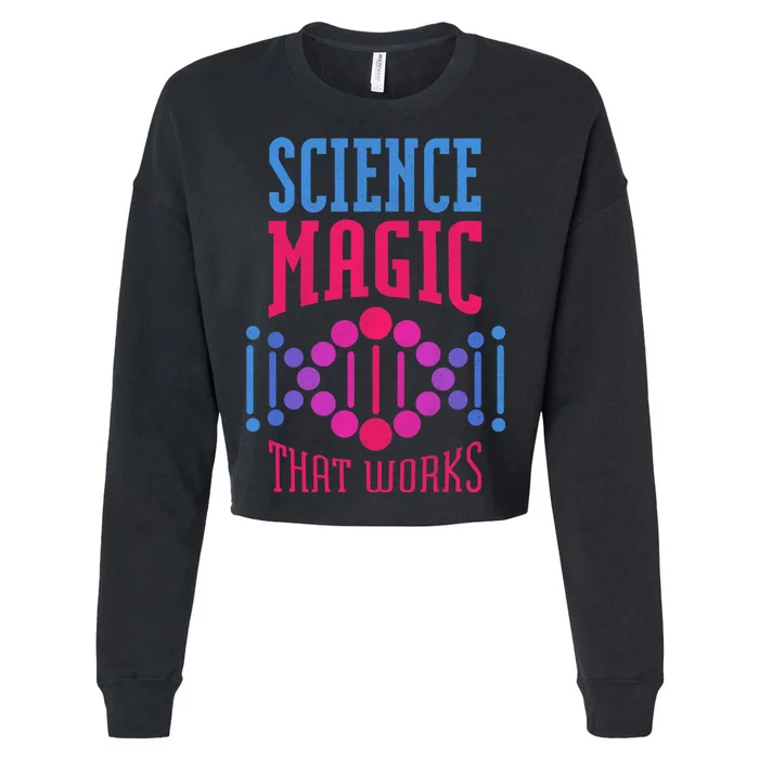 Science Magic That Works Cropped Pullover Crew