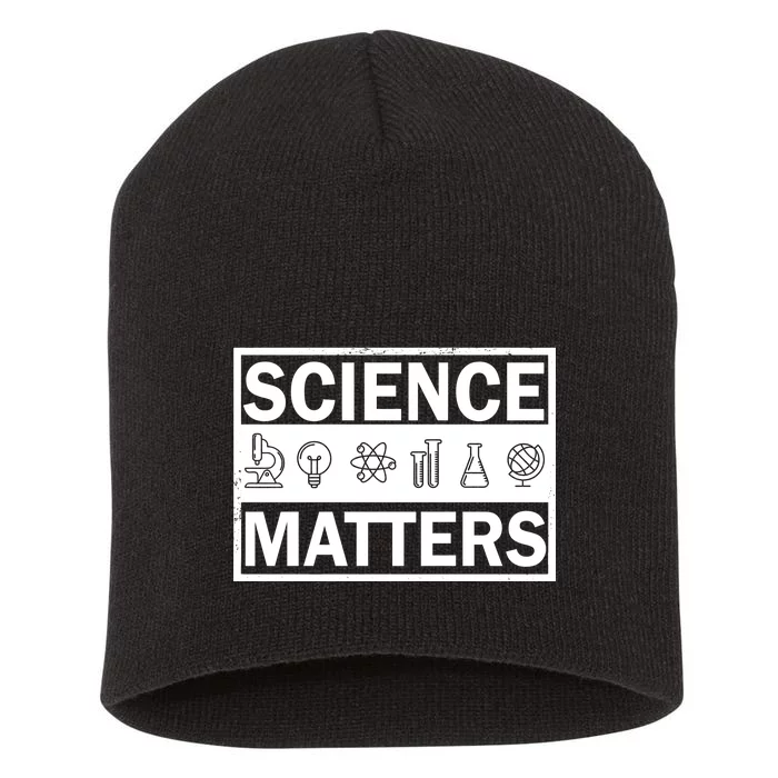 Science Matters Funny Short Acrylic Beanie