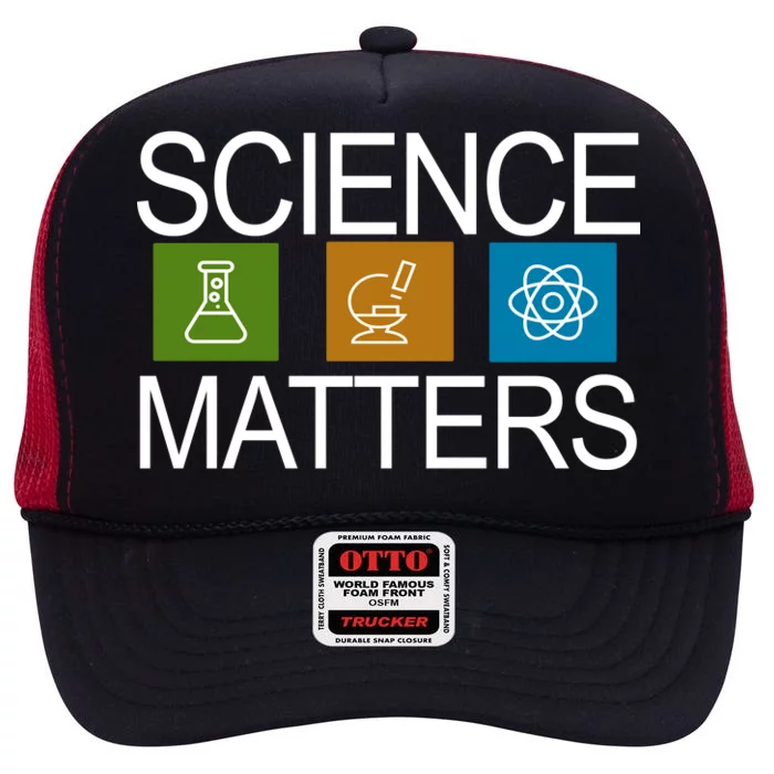 Science Matters Logo High Crown Mesh Trucker Hat