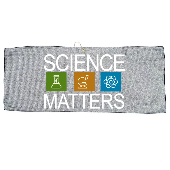 Science Matters Logo Large Microfiber Waffle Golf Towel