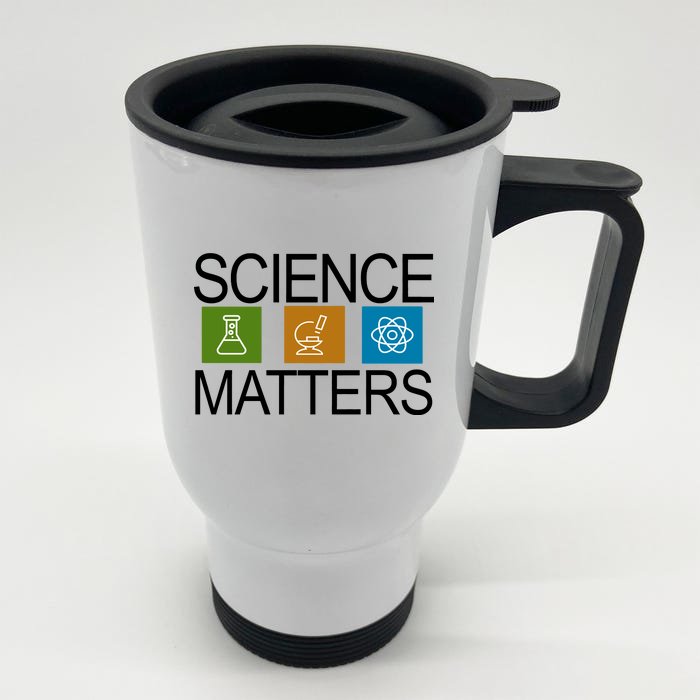 Science Matters Logo Front & Back Stainless Steel Travel Mug