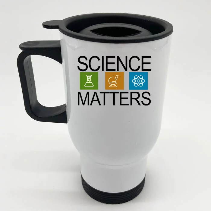 Science Matters Logo Front & Back Stainless Steel Travel Mug