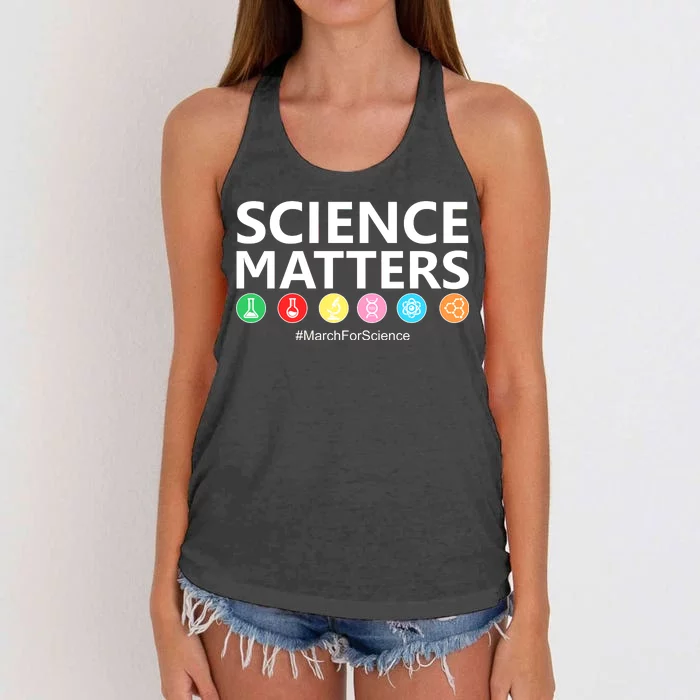 Science Matters March For Science Women's Knotted Racerback Tank