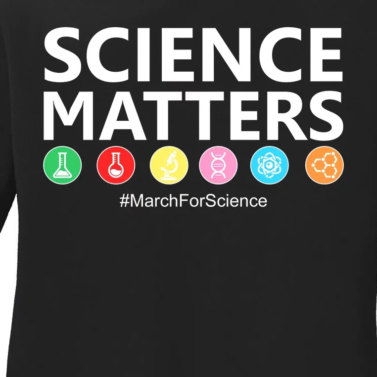 Science Matters March For Science Ladies Long Sleeve Shirt