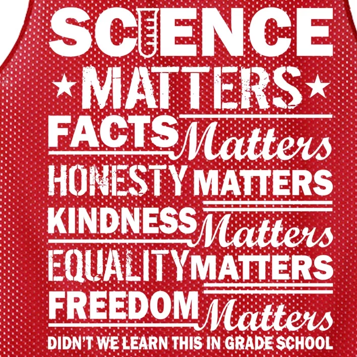 Science Matters Quote March For Science Mesh Reversible Basketball Jersey Tank