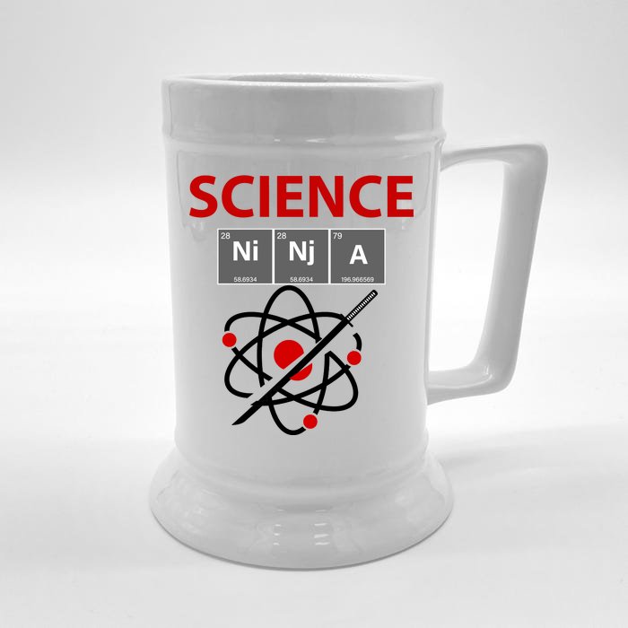 Science Ninja Front & Back Beer Stein