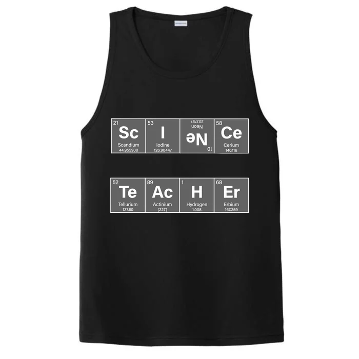 Science Teacher Periodic Table Logo Performance Tank