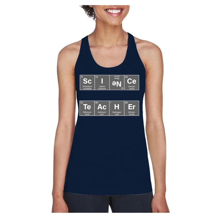 Science Teacher Periodic Table Logo Women's Racerback Tank