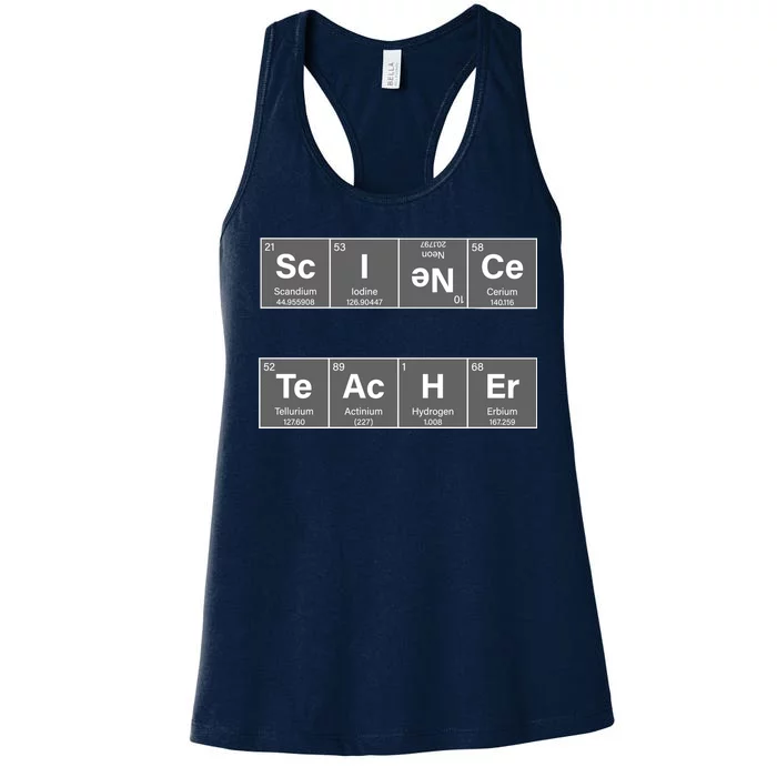 Science Teacher Periodic Table Logo Women's Racerback Tank