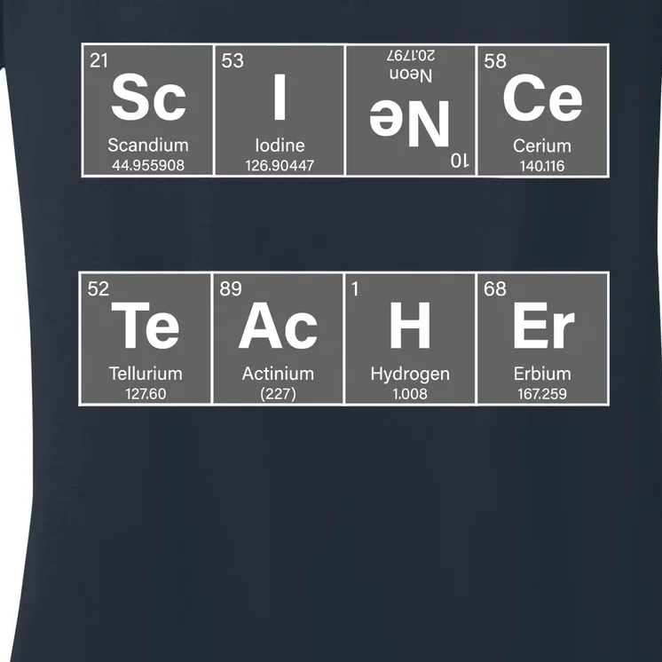 Science Teacher Periodic Table Logo Women's V-Neck T-Shirt