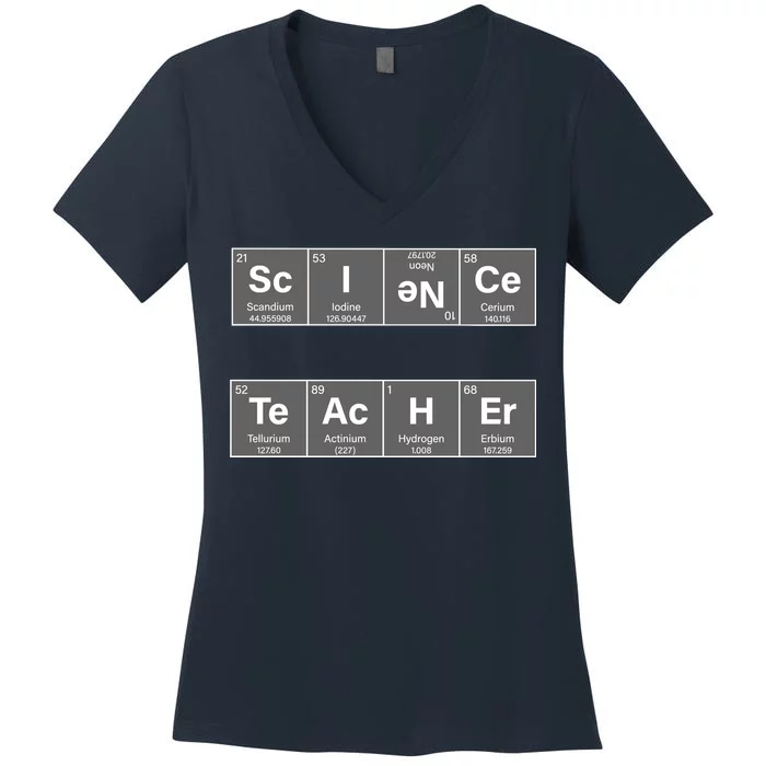 Science Teacher Periodic Table Logo Women's V-Neck T-Shirt