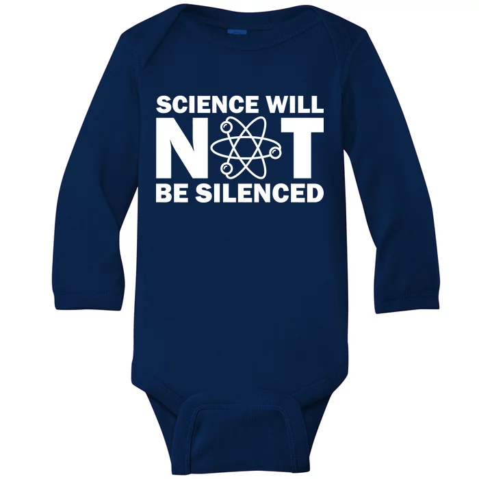 Science Will Not Be Silenced Baby Long Sleeve Bodysuit