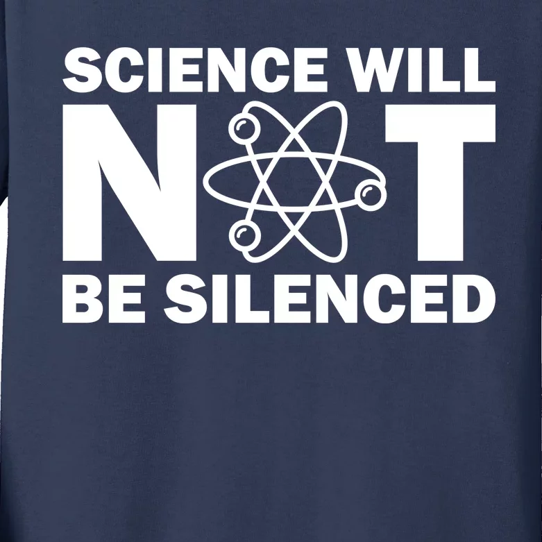 Science Will Not Be Silenced Kids Long Sleeve Shirt