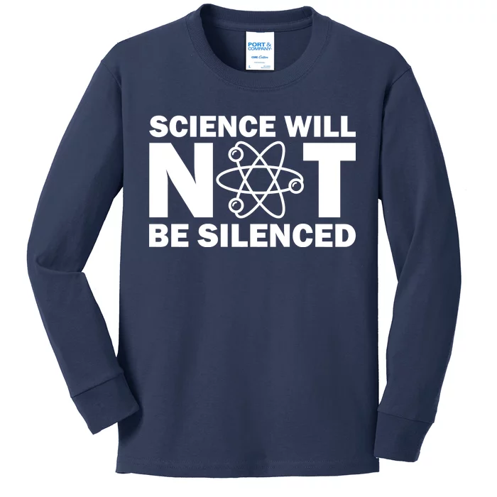 Science Will Not Be Silenced Kids Long Sleeve Shirt