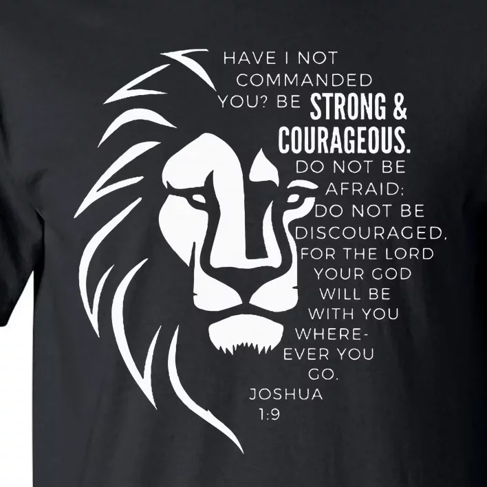 Strong & Courageous Joshua 19 Tall T-Shirt