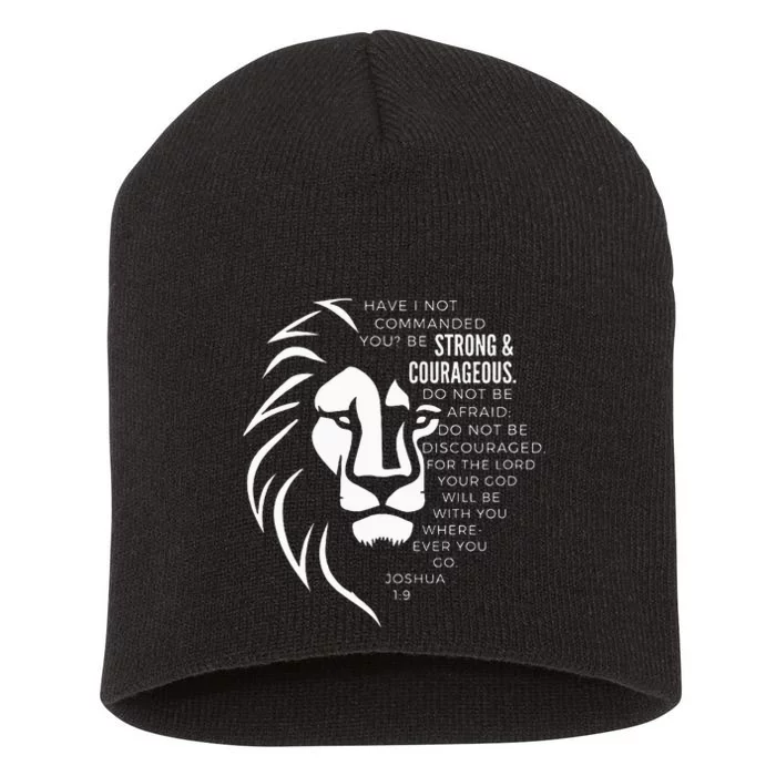 Strong & Courageous Joshua 19 Short Acrylic Beanie