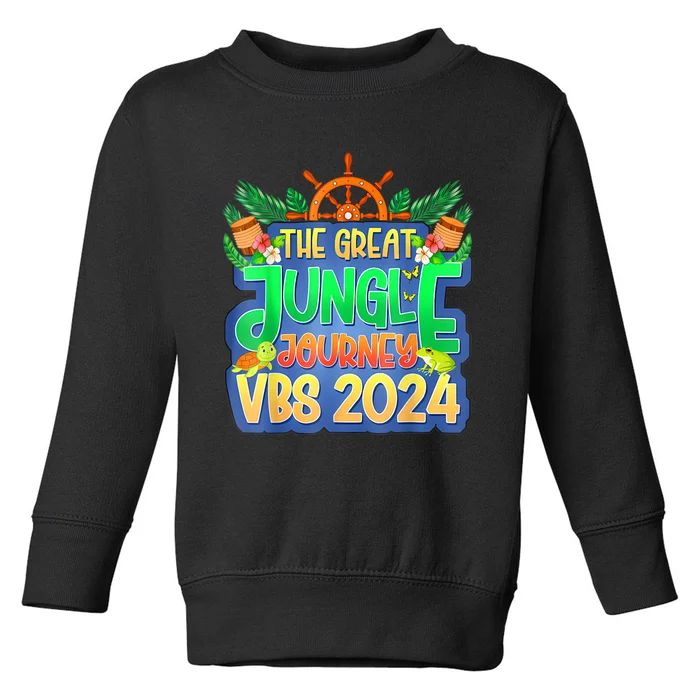 Summer Camp Jungle Journey Vbs 2024 Vacation Bible School Toddler Sweatshirt