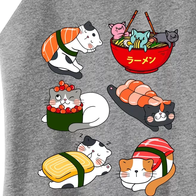 Sushi Cats Japanese Anime Kawaii Neko Lover Sushi Funny Great Gift Women’s Perfect Tri Rocker Tank