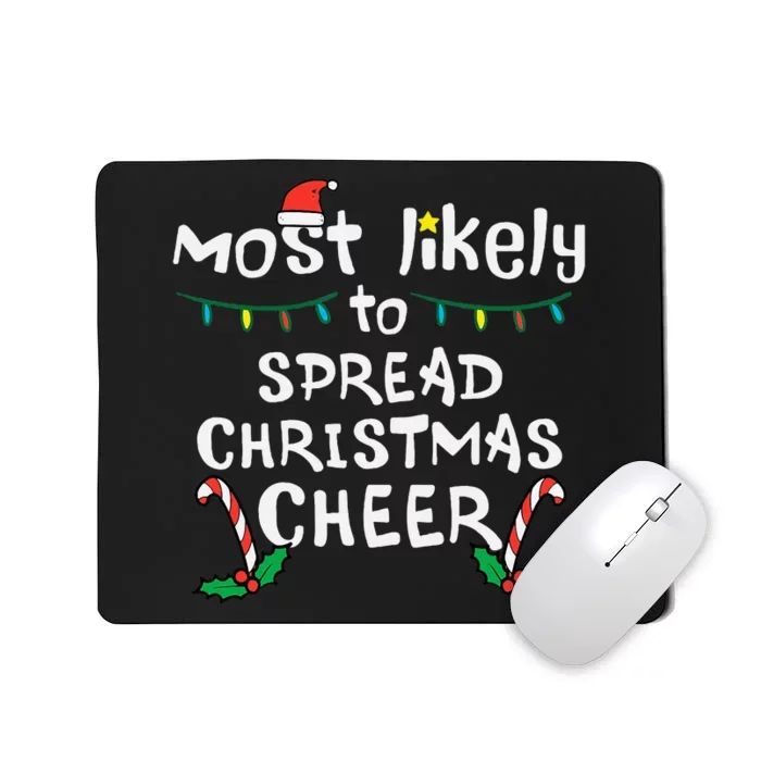 Spread Christmas Joy Festive Family Matching for Xmas Mousepad