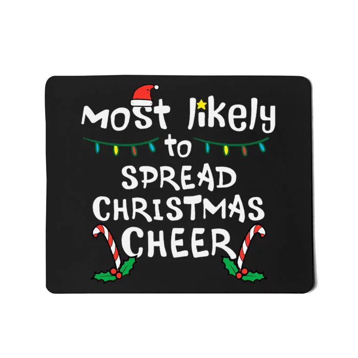 Spread Christmas Joy Festive Family Matching for Xmas Mousepad