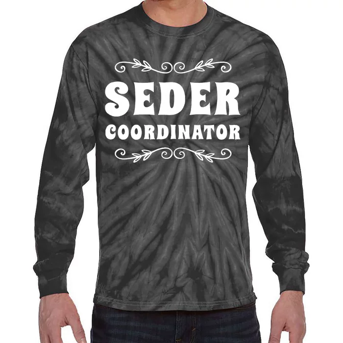 Seder Coordinator Jewish Funny Passover Leader Matzah Matzo Tie-Dye Long Sleeve Shirt